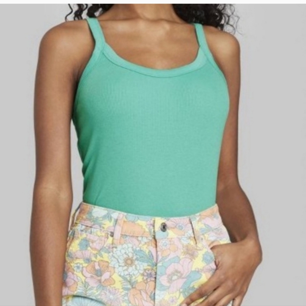 5/$25 Wild Fable Mint Ribbed Tank Top